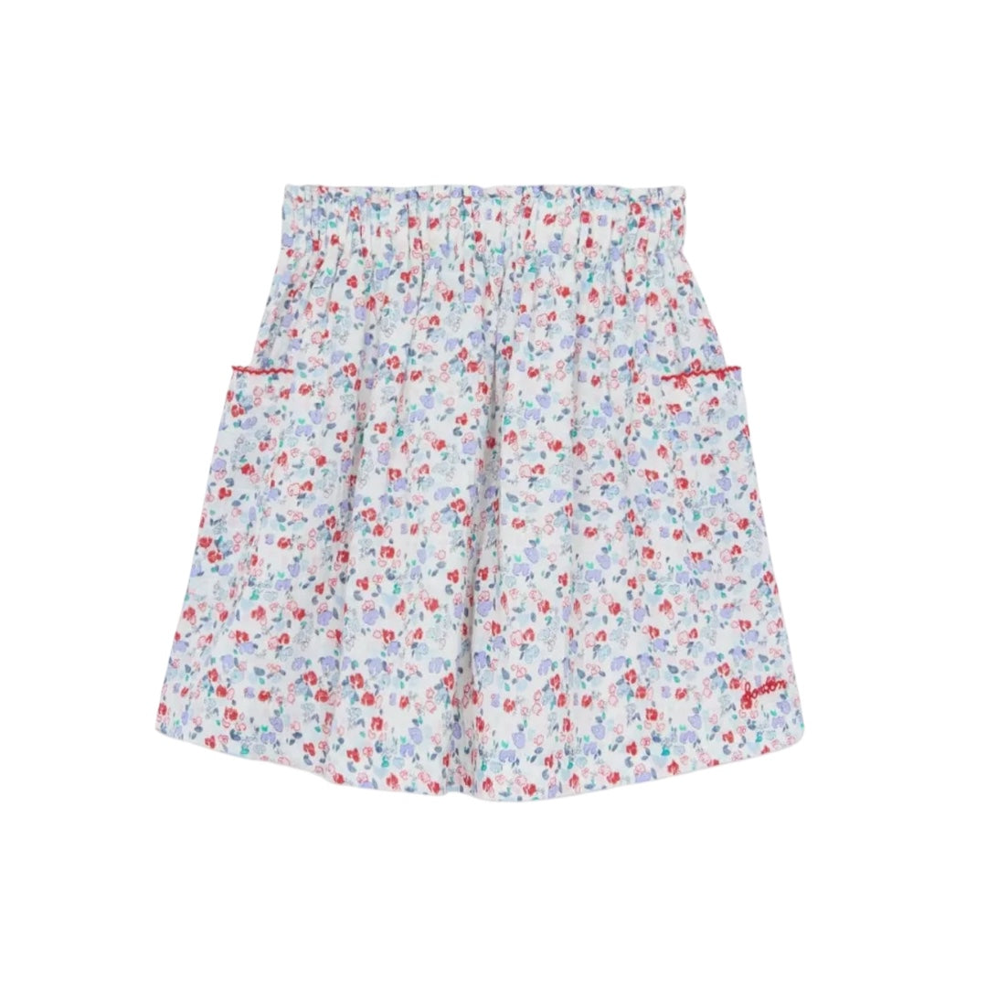 Bonton Red Polka Elise Flowers Skirt