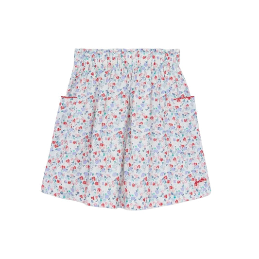 Bonton Red Polka Elise Flowers Skirt