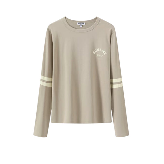 Noname Brown/Taupe Sport Logo Long Sleeve Top
