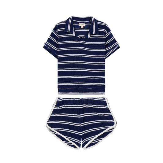 We Are Kids Leonard Stripes Short Sleeve Polo Set