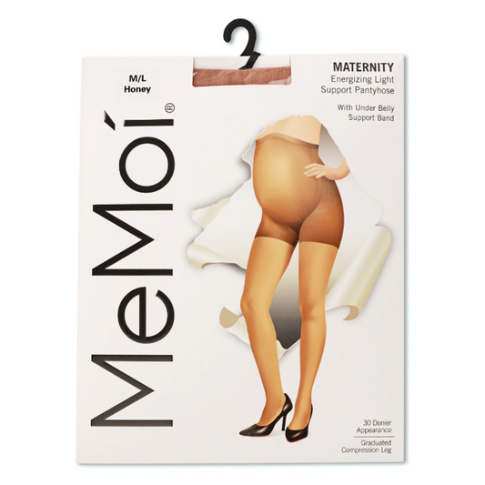 Memoi Womens Light Support Maternity Tights with Extra Large Waist