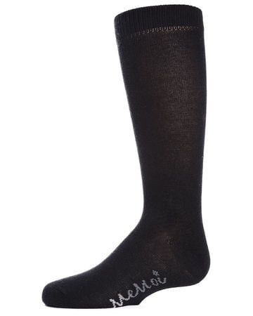 Memoi Kids Basic Cotton Blend Knee High Socks Sand