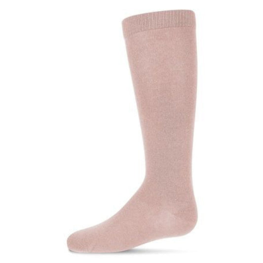 Memoi Kids Basic Cotton Blend Knee High Socks Blush