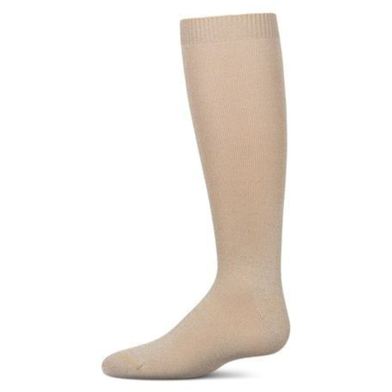 Memoi Kids Basic Soft Rayon from Bamboo Knee High Socks Almond Lurex