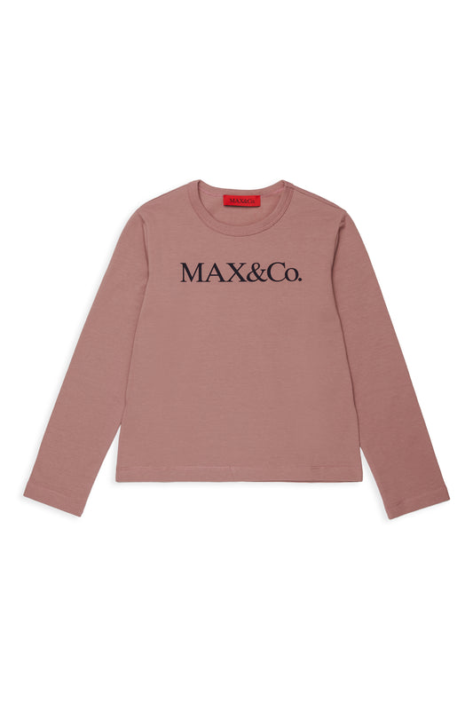 Max & Co Mauve Logo Long Sleeve Tee