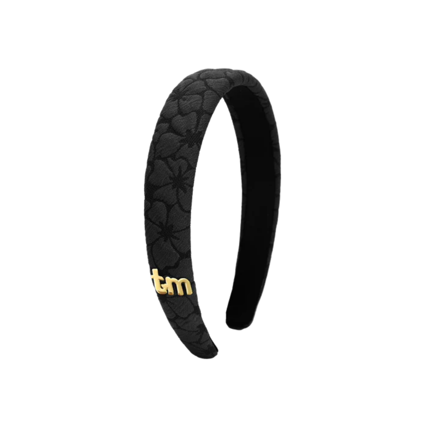 Tis Me Black Floral Quilted Collection Hard Headband