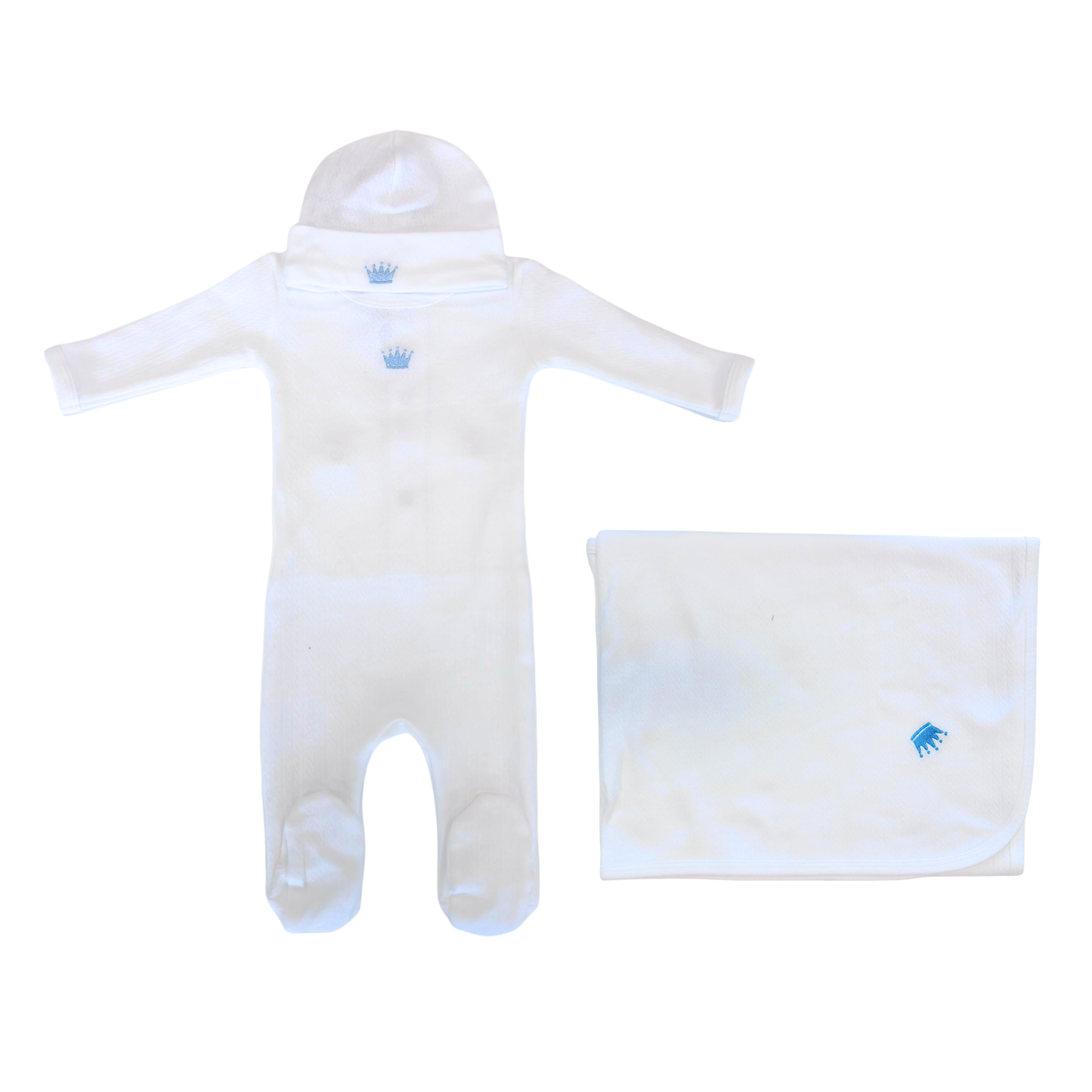 Coton Pompom White Little Prince Layette Set