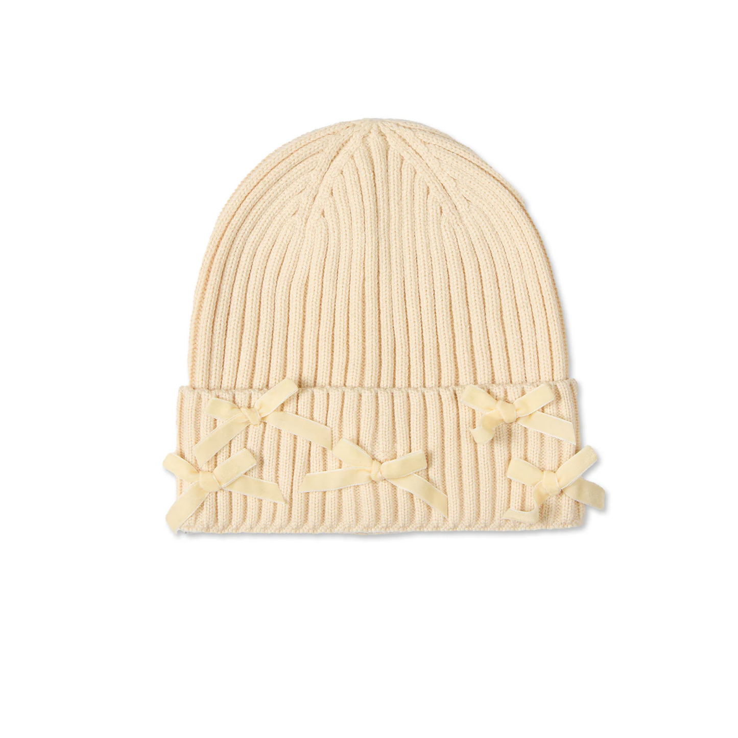 Memoi All Over Bows Cuffed Beanie