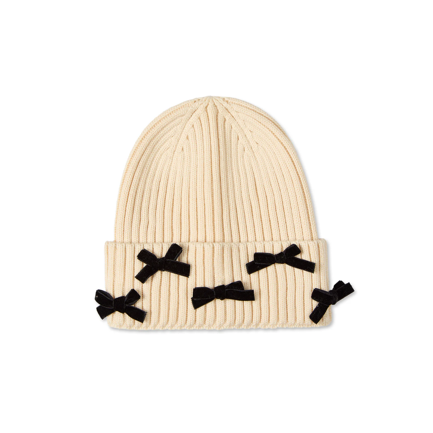 Memoi All Over Bows Cuffed Beanie