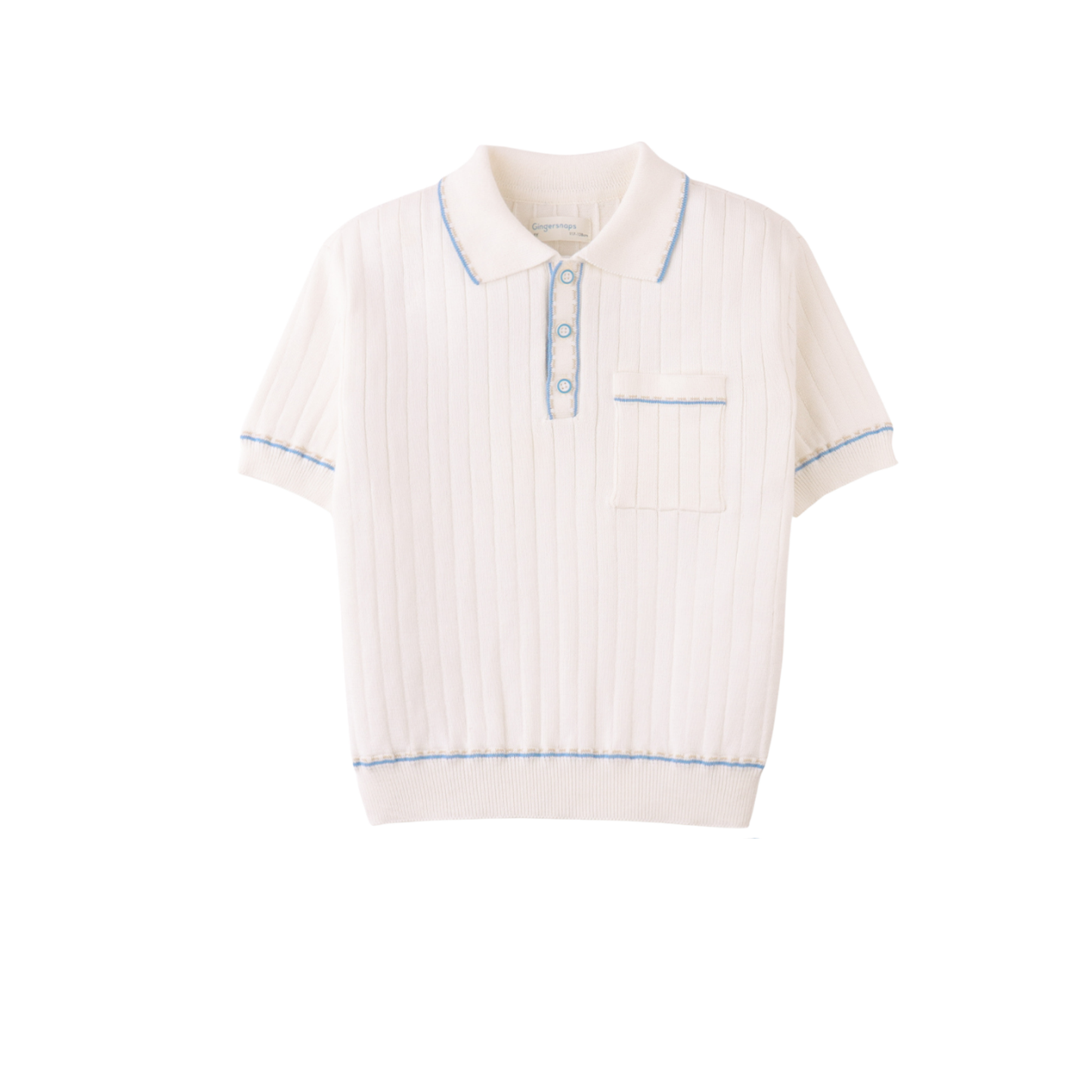 Gingersnaps Off White Striped Polo