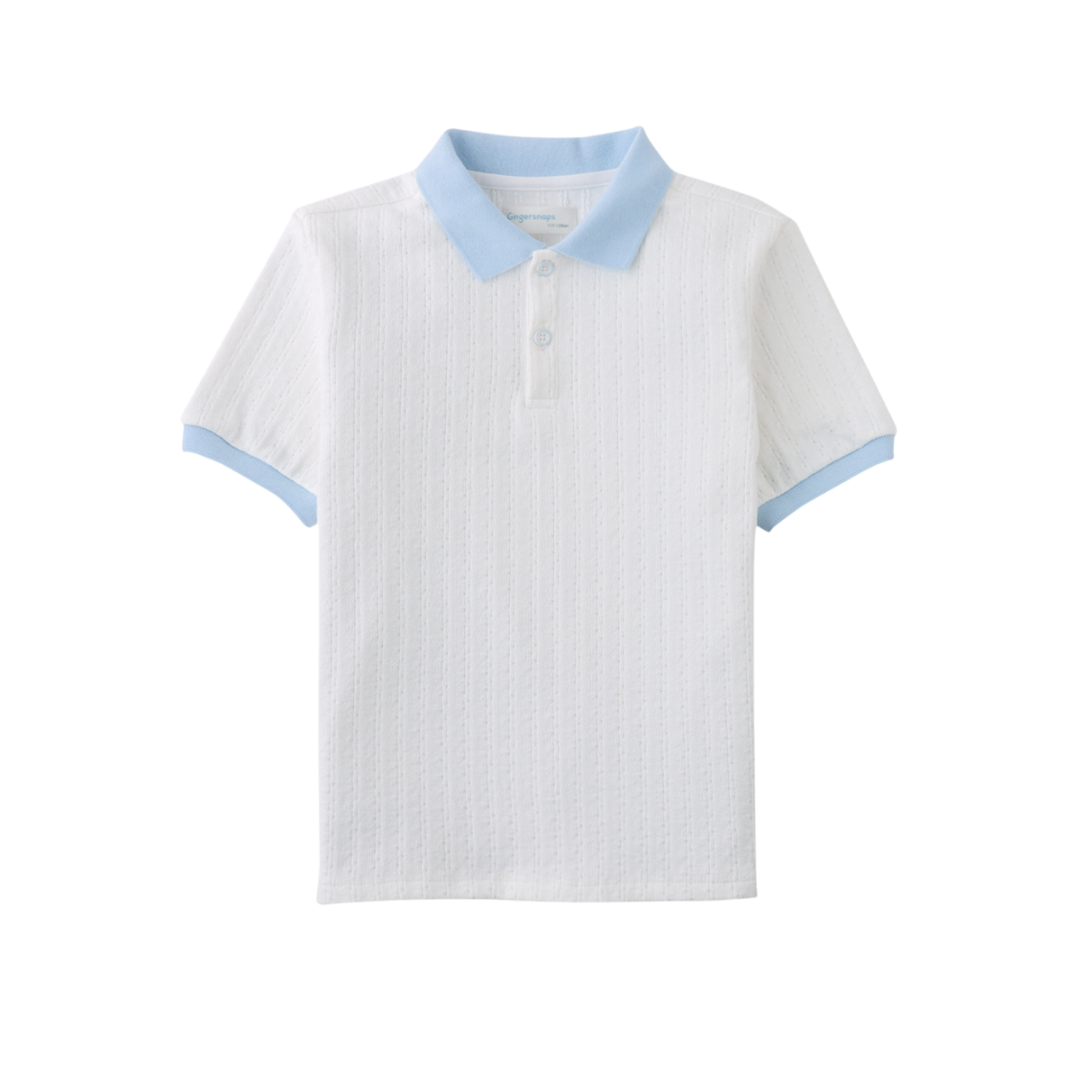 Gingersnaps White Daz Cable Jersey Polo Shirt