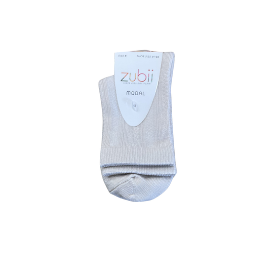 Zubii 216 Linen Pattern Scalloped Edge Modal Ankle