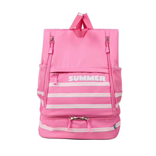 Memoi Pink Summer Striped Bag