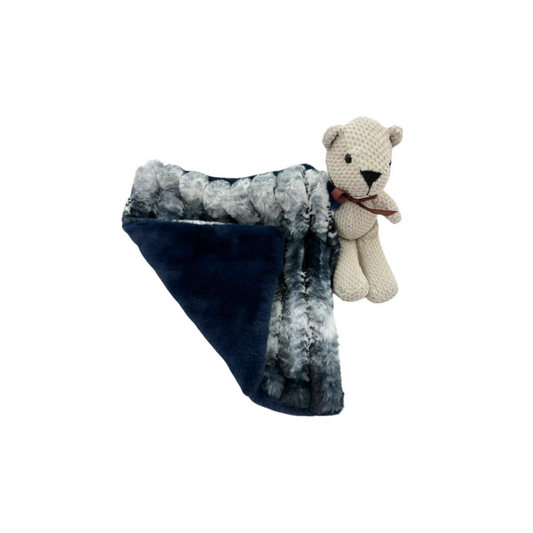 Tiny Cuddlez Bubble Velour Teddy Blankie