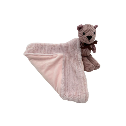 Tiny Cuddlez Ribbed Velour Teddy Blankie