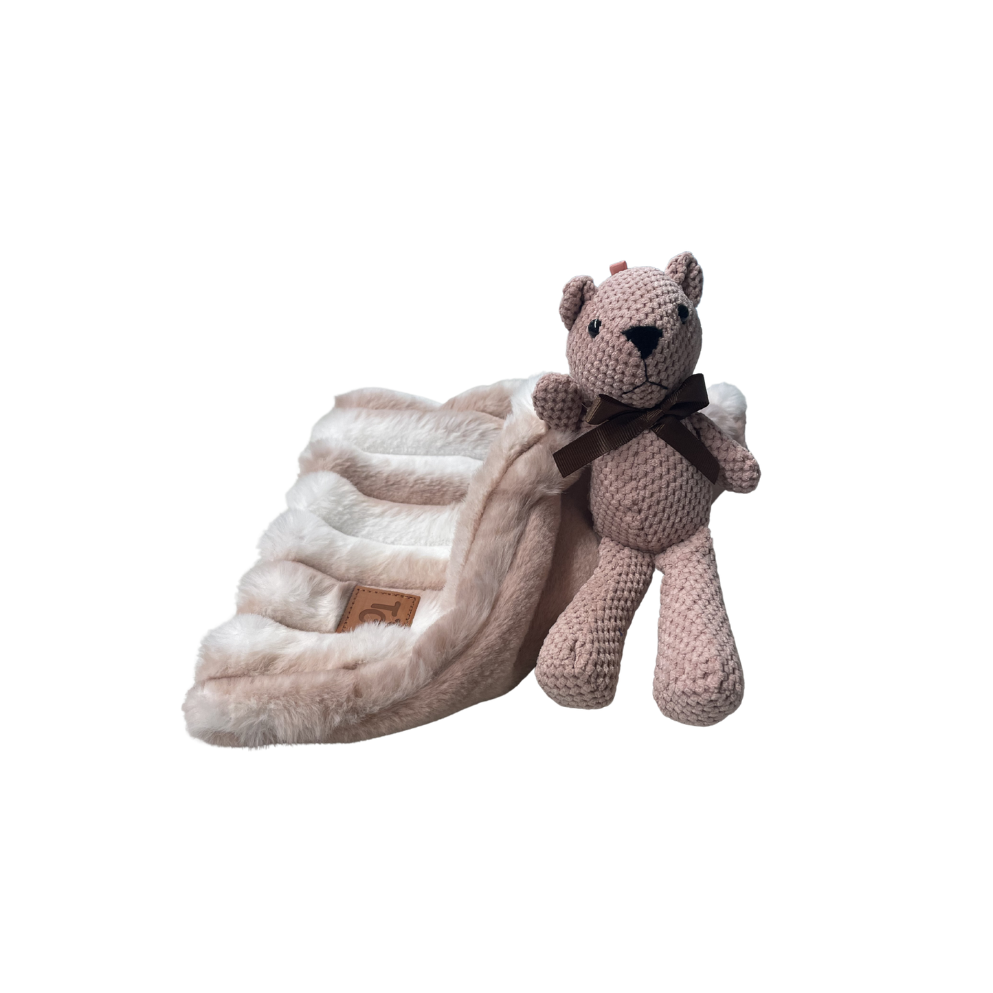 Tiny Cuddlez Rib/Melange Teddy Blankie