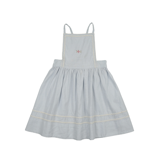 Analogie Clear Blue Embroidered Linen Jumper