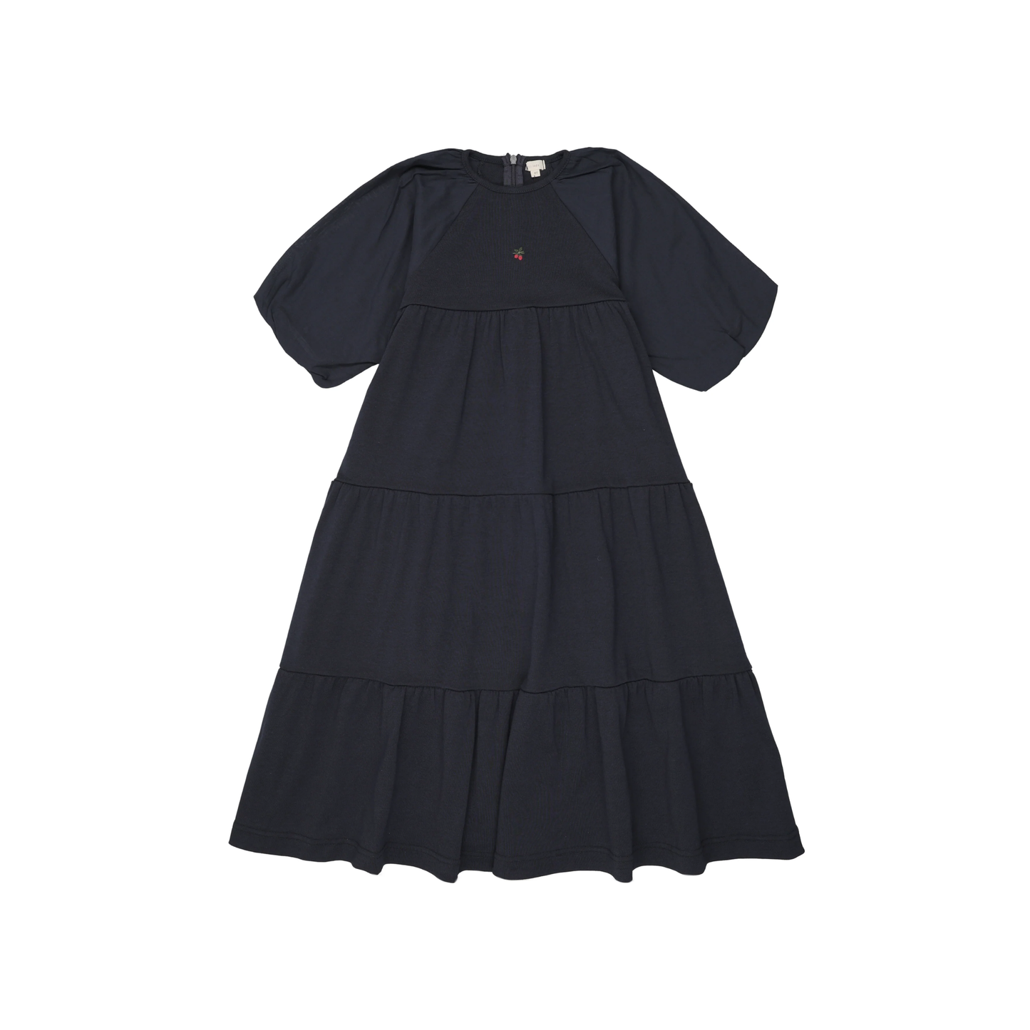 Lil Legs Navy Puff Sleeve Maxi 3/4
