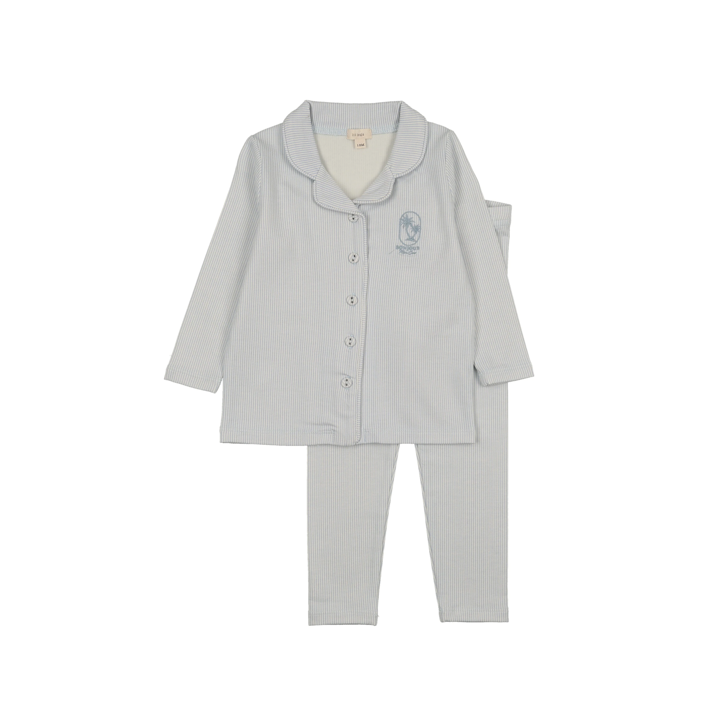 Lil Legs Blue Sailor Stripe Lounge Set
