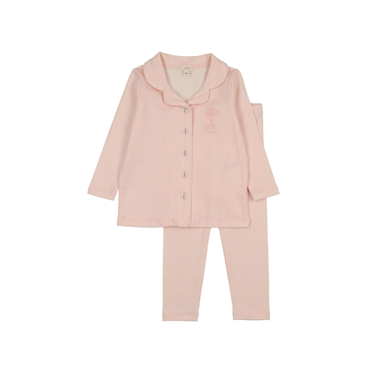 Lil Legs Pink Sailor Stripe Lounge Set