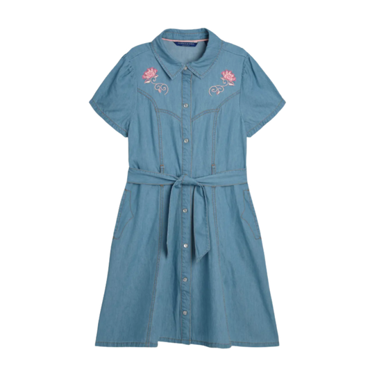 Scotch & Soda Light Blush Denim Short Sleeve Dress