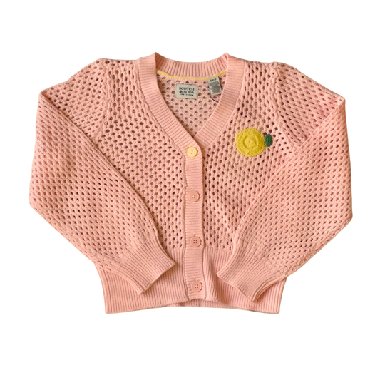 Scotch & Soda Pink Big Button Up Long Sleeve Cardigan