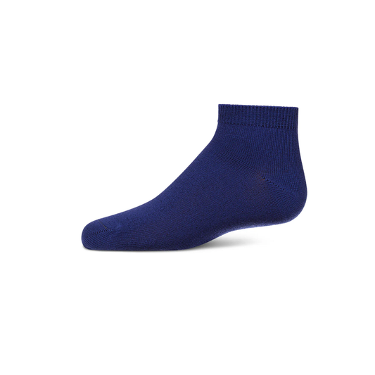 Memoi Blue Sapphire Kids Basic Soft Rayon from Bamboo Anklet Socks