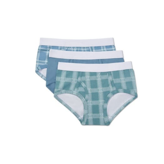 Memoi Boys 3 Pair Pack Plaid Multi Briefs
