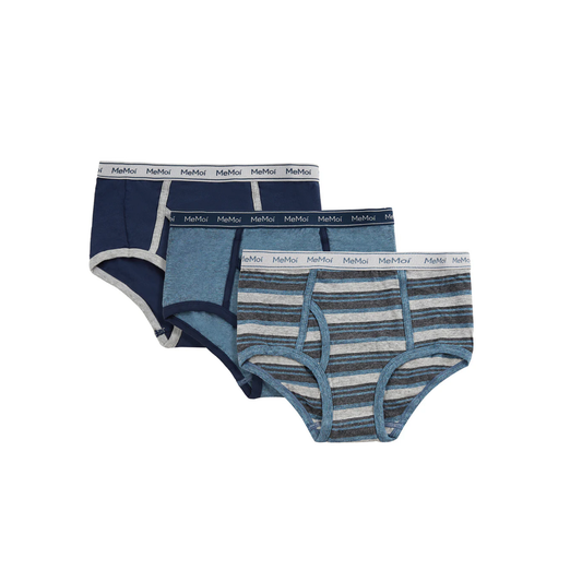 Memoi 3-Pack Boys Soft Cotton Blend Briefs