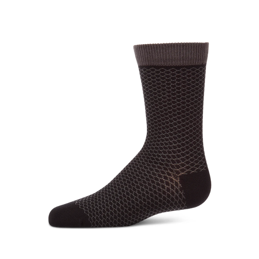 Memoi Black Geo Boys Sock