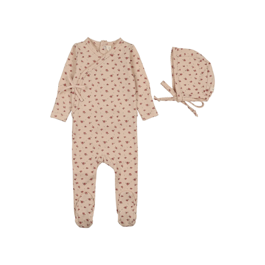 Lilette Petal Printed Wrapover Footie Set