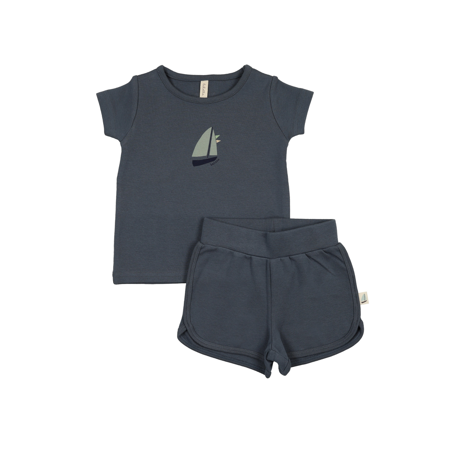 Lilette Off Navy Nautical Short Sleeve Set