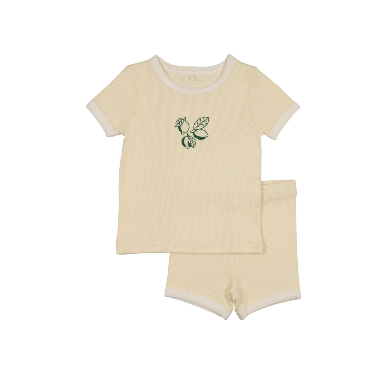 Pouf Yellow Fruit Shorts Set