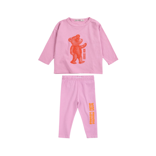 Bobo Choses Pink Softpaw Monster Leggings Set
