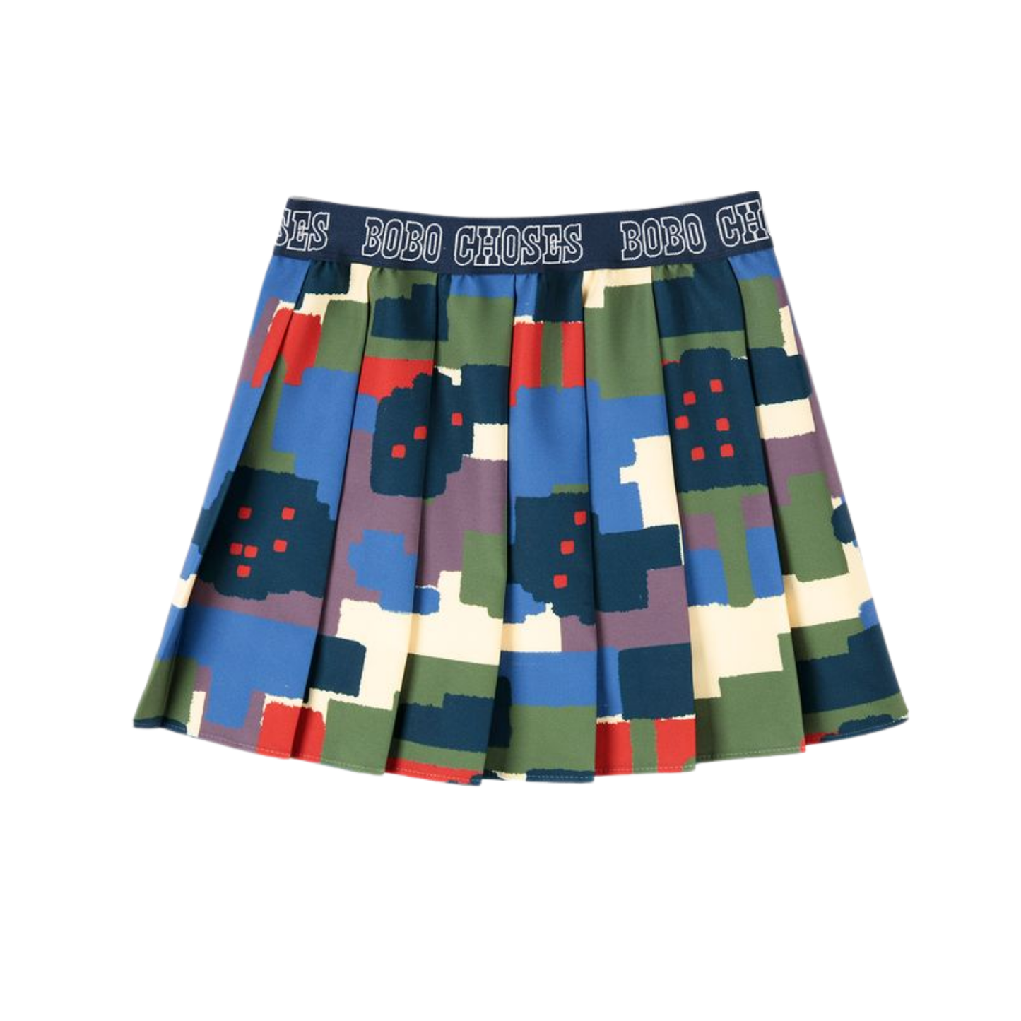Bobo Choses Multicolor Paint Forest Pleated Skirt