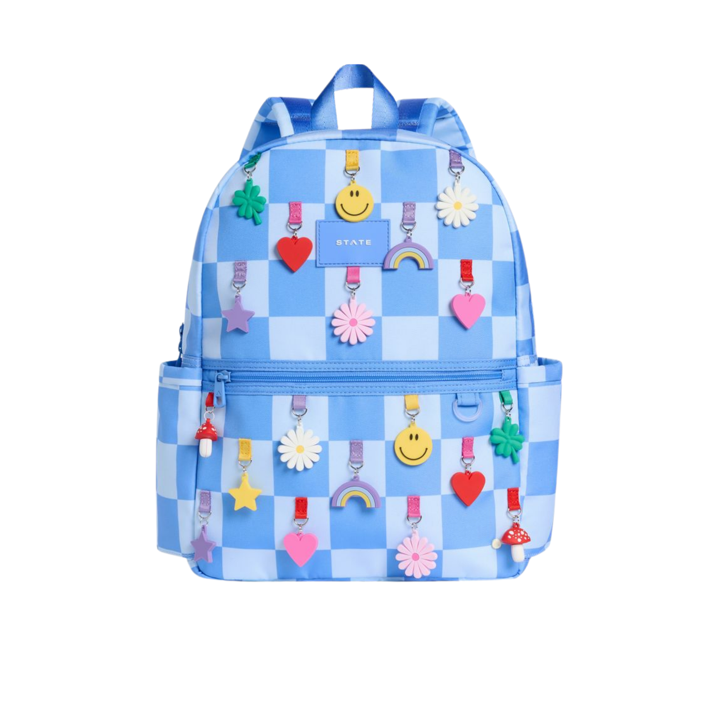 State Bags Light Blue Charms Check Kane Backpack