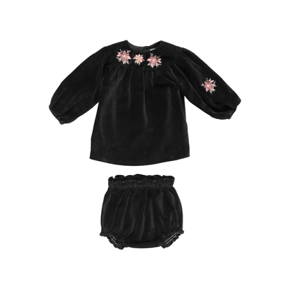 Early Sunday Black Cara Bloomer Set