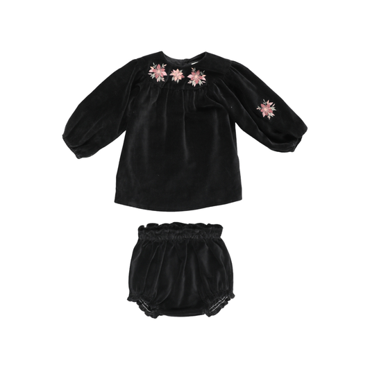 Early Sunday Black Cara Bloomer Set
