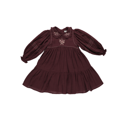 Early Sunday Plum Marguerite Elbow Sleeve Dress