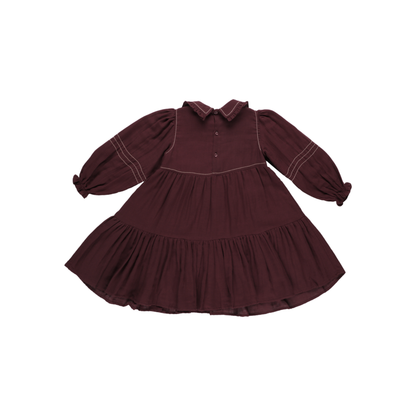 Early Sunday Plum Marguerite Elbow Sleeve Dress