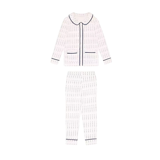 Coco Blanc Blue Printed Long Sleeve Pajama