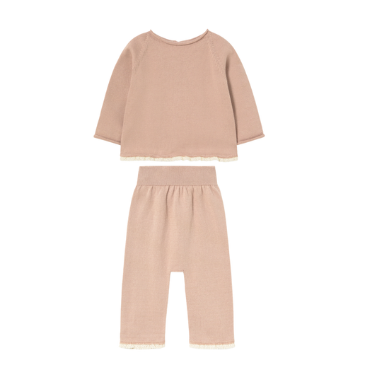 Li & Me Candy Moon Lace Knit Pants Set