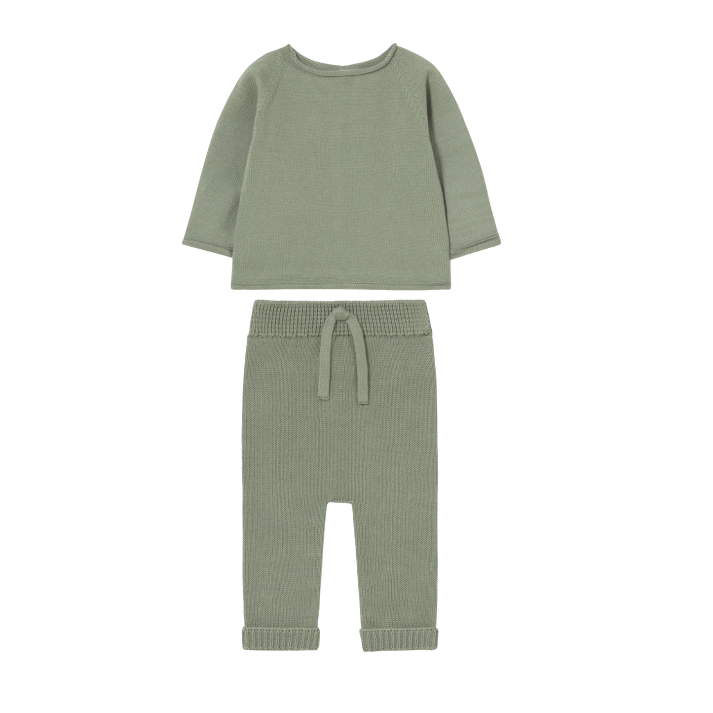 Li & Me Eucalyptus Moon Lace Knit Pants Set