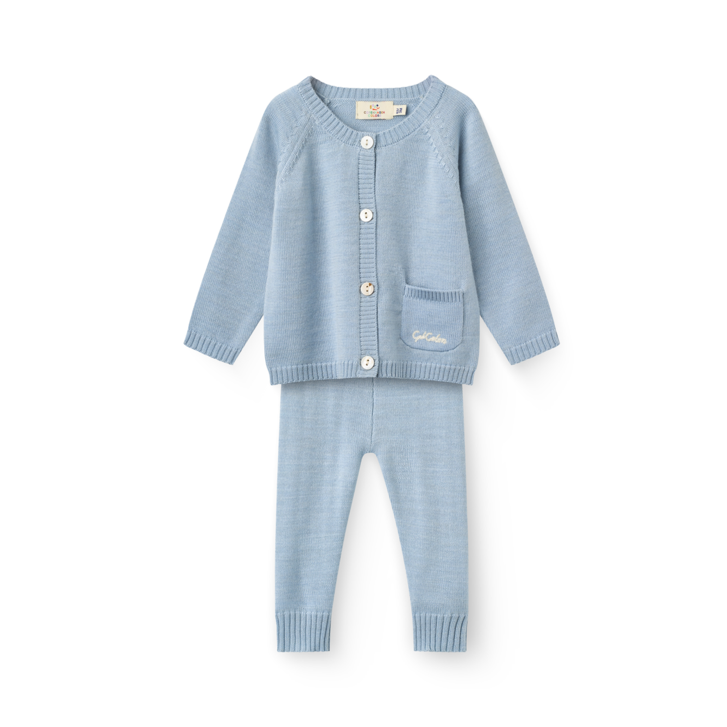 Copenhagen Colors Dusty Blue Classic Merino Pants Set