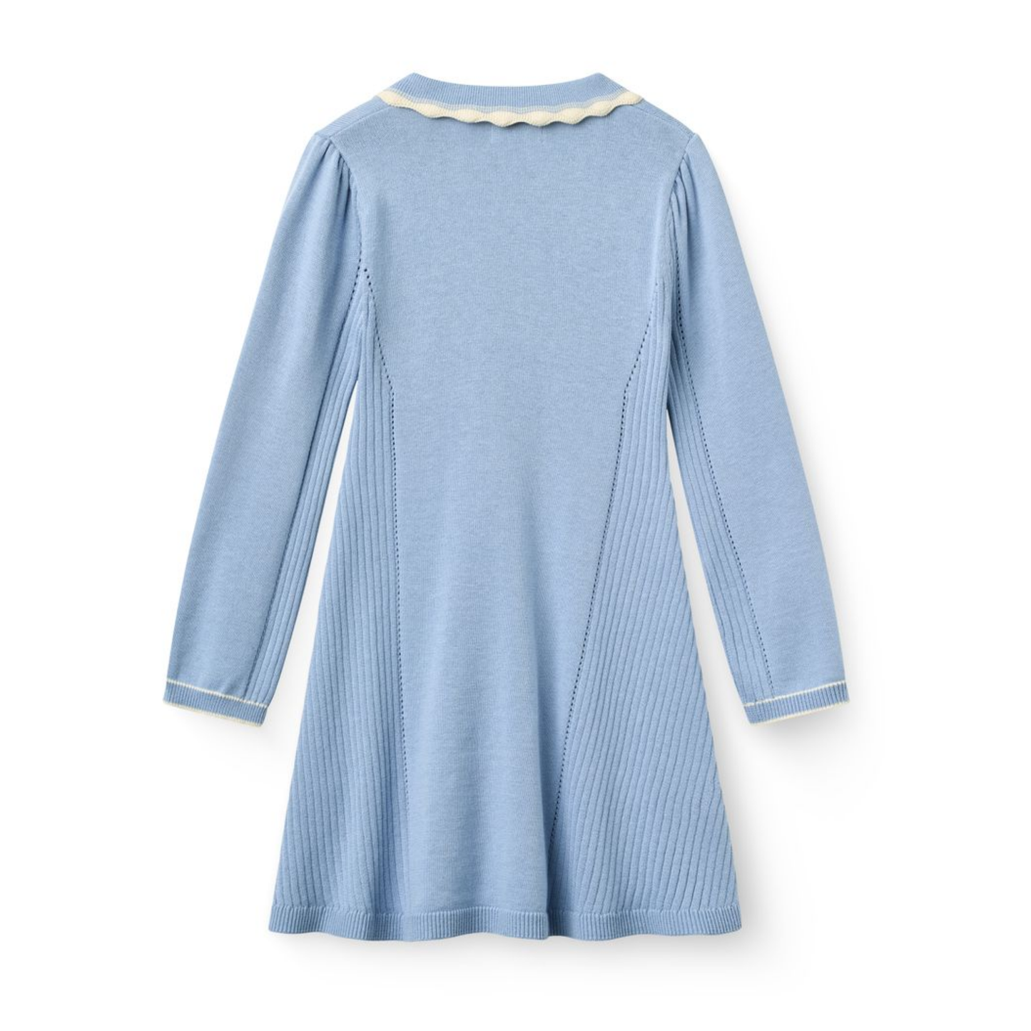 Copenhagen Colors Blue Colorblock Long Sleeve Knit Dress