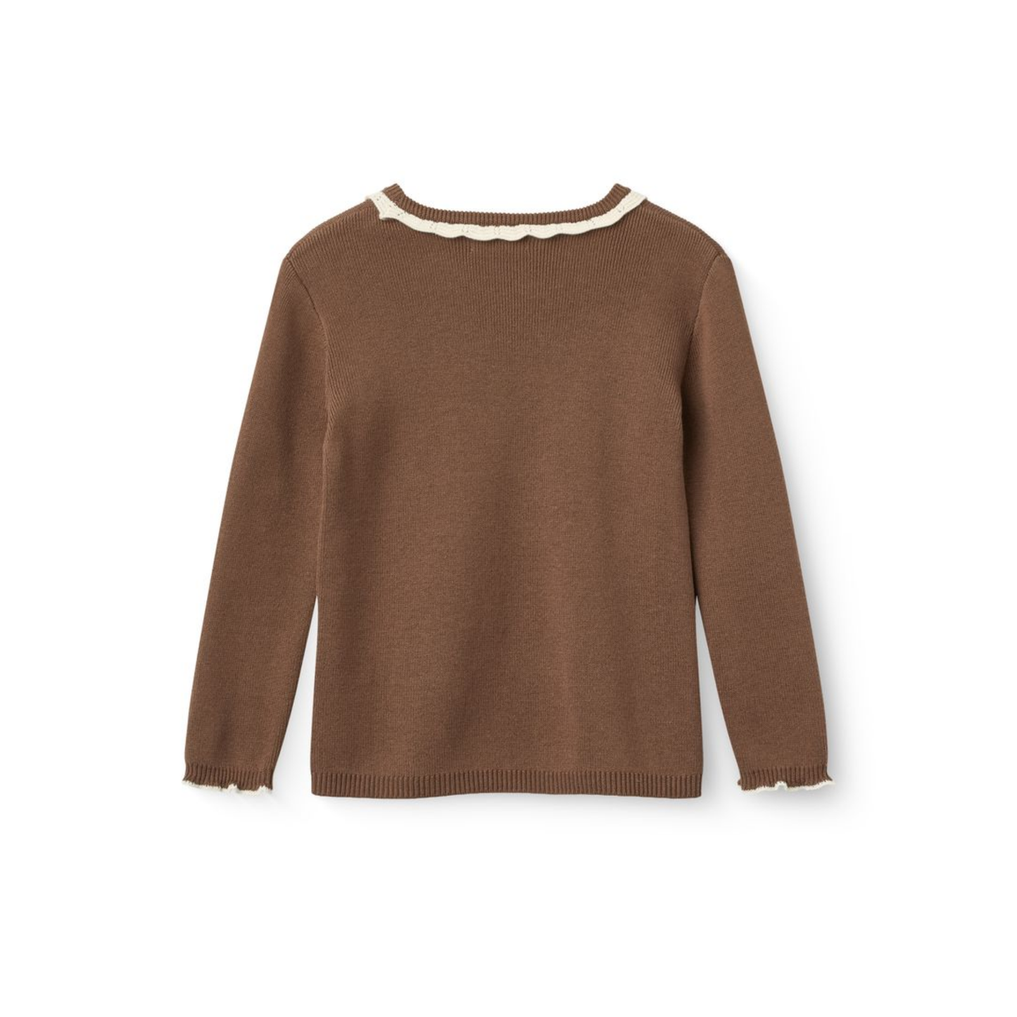 Copenhagen Colors Walnut Deco Neck Long Sleeve Top