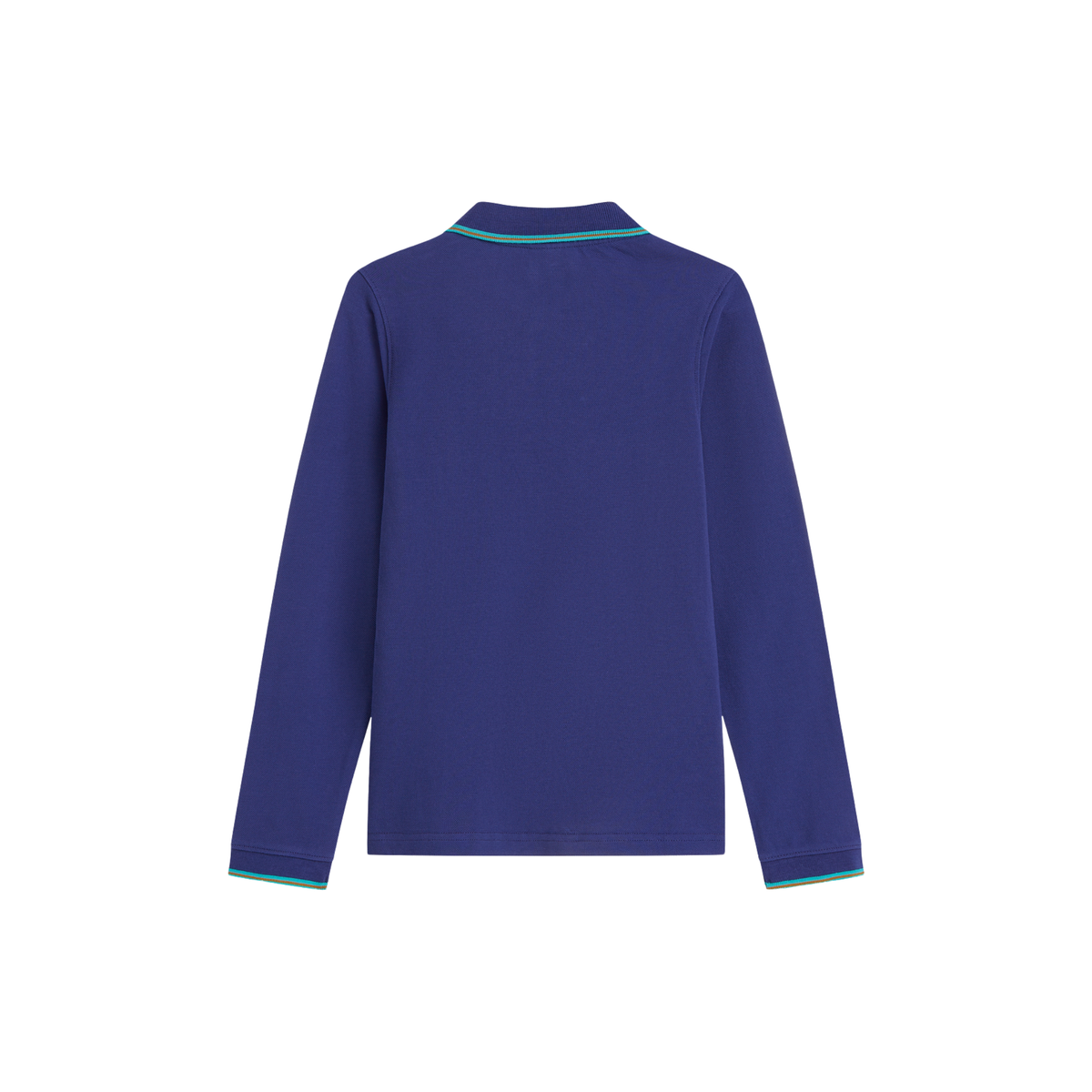Scotch & Soda Twilight Blue Contrast Regular Fit Long Sleeve Polo Sweatshirt