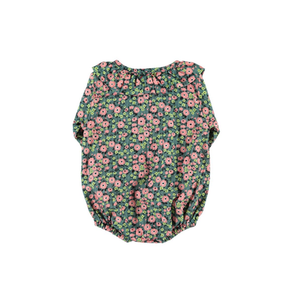 Piupiuchick Multicolor Flowers Long Sleeve Romper