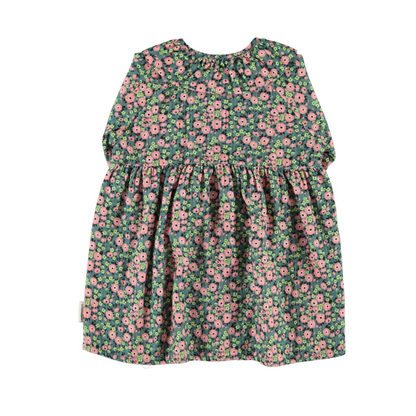 Piupiuchick Green Multicolor Flower Dress