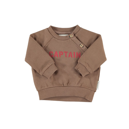 Piupiuchick Brown Infant Captain Print Sweatshirt